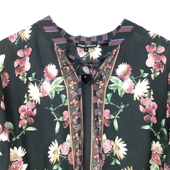 Tolani Collection Ruffled Hem Floral Print Tunic - Picture 3 of 14